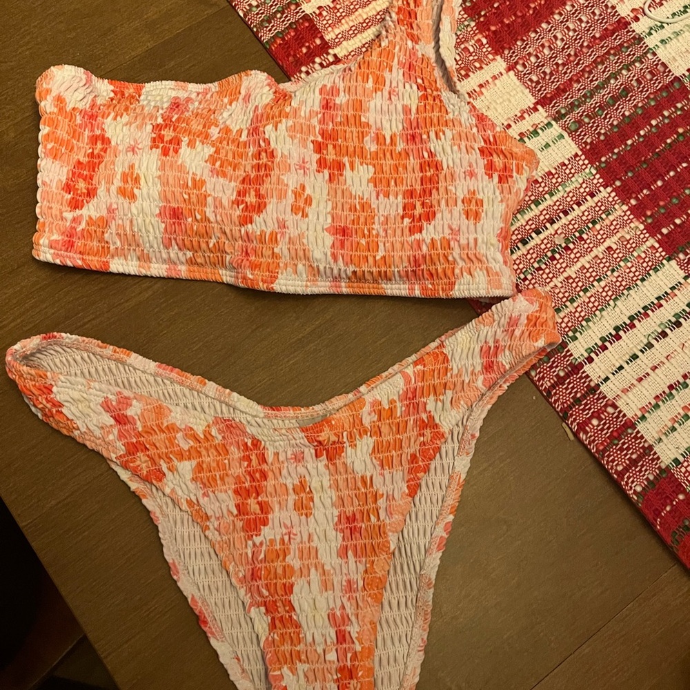 Floral Shein Bikini Set- Shipping Price NOT included. One shoulder